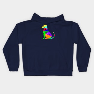 Colorful cute small puppies Kids Hoodie